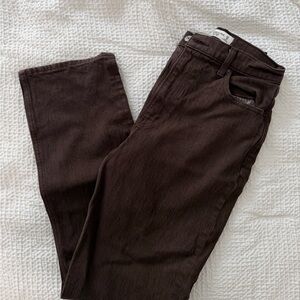 Abercrombie & Fitch Brown High Rise Straight Leg Jeans